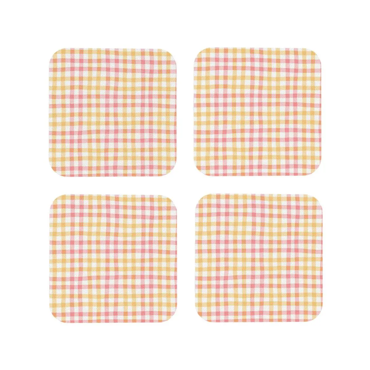 

Подставки с фруктами в мелкую клетку, кухонные салфетки, нескользящие изоляционные коврики для чашек, кофейные коврики для декора, домашняя посуда, подушечки, набор из 4 шт.