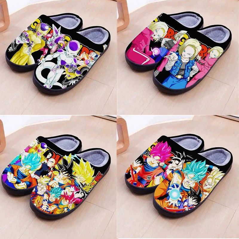 

Anime Dragon Ball Slippers Cartoon Cosplay Slippers Autumn Winter Couple's Home Non Slip Keep Warm Slippers Home Cotton Shoes