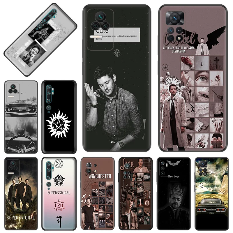 Phone Case for Redmi Note11 Pro 10S 11S 10A 10C Xiaomi 11T 10T Note 10 11 Lite Supernatural Crowley Soft Black Anti-Drop Cover