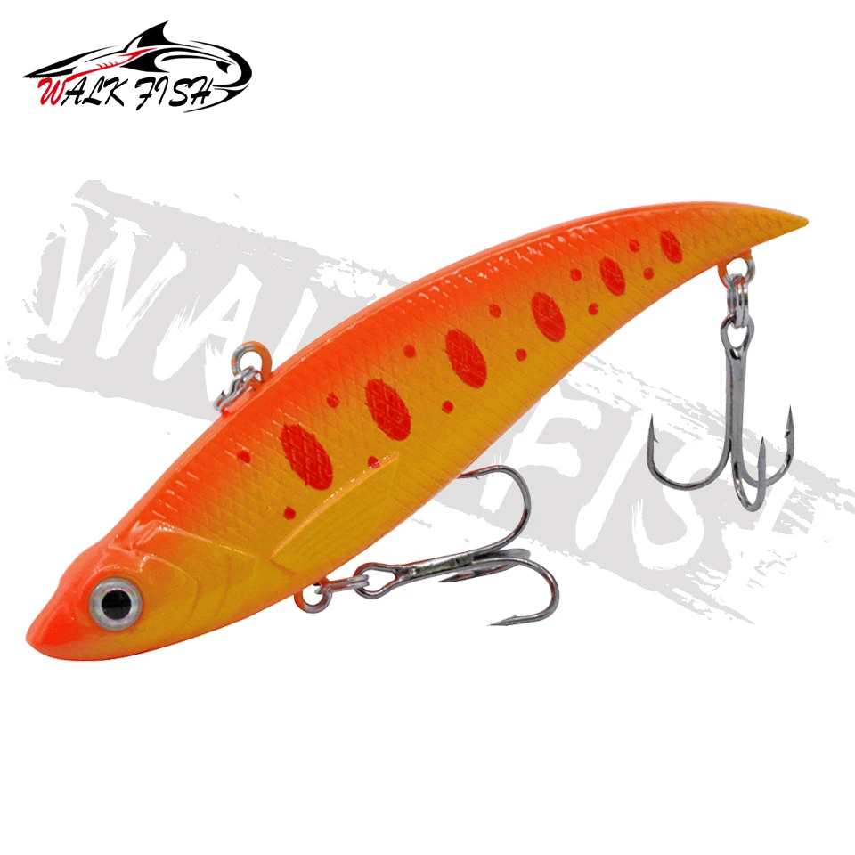 WALK FISH 1PCS VIB Sinking 89mm 18g Fishing Lure Hard Baits Wobbler Plastic Artificial Vibration Winter Ice Tackle Bass Pike