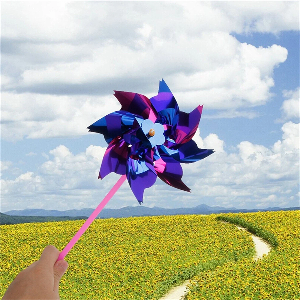 

50/100 Pcs Plastic Windmill Wind Rotators: Fun Children's Toys & Decorative Items for Lawns, Gardens, and Parties