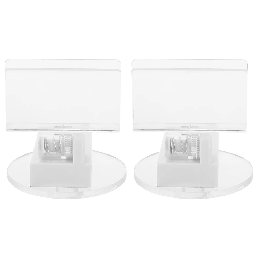 

2pcs Magnet Display Clip Safe Practical Advertising Tag Holder Label Rack Desk Sign Stand Menu Note Card Storage