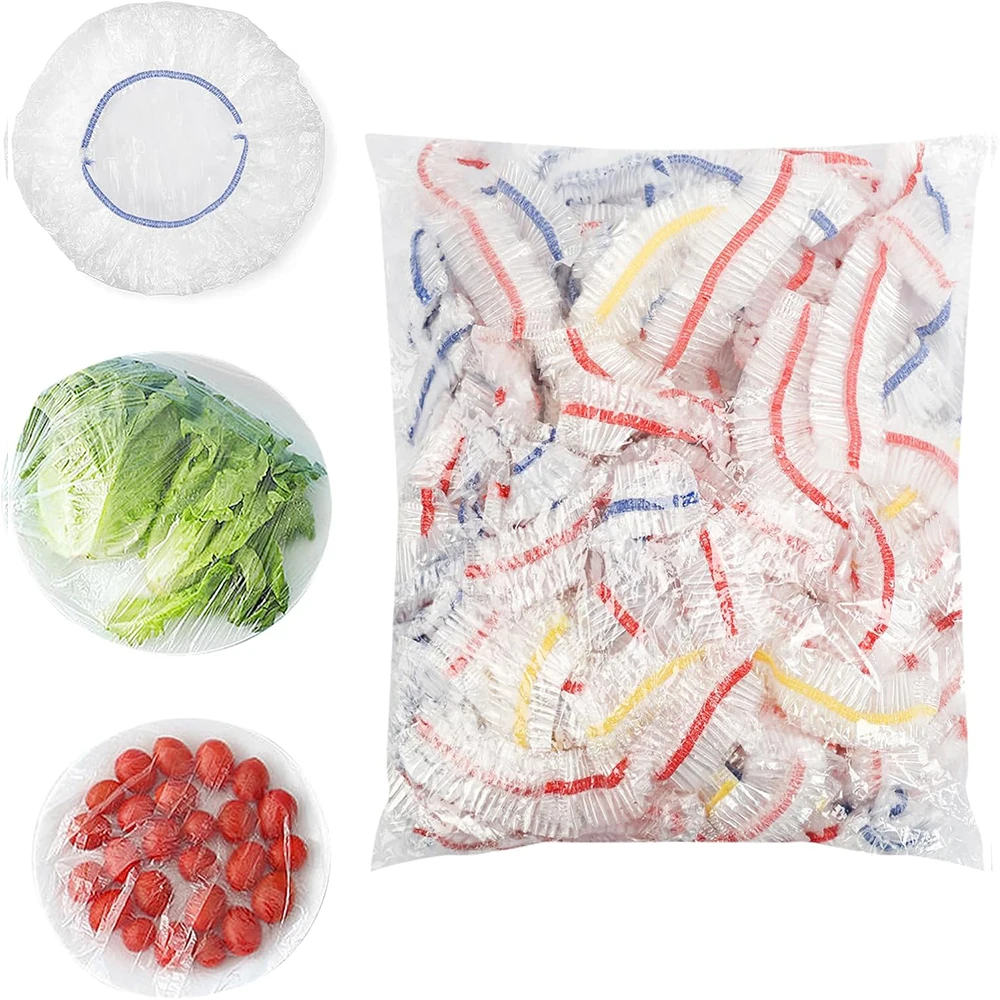 Plastic Bowl Covers Dish Cover Food Cover, 100/200/300pcs Reusable Elastic Stretch Fresh Keeping Covers, Plastic Wrap