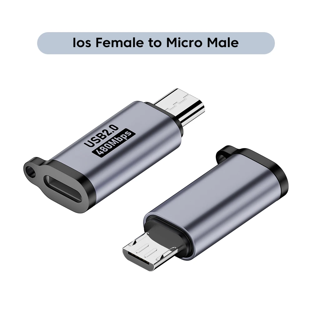 Micro USB Naar Type C Adapter Mini USB Naar USB C 480Mbps Snelle Data Opladen Connector USBC Naar Lightning Adapter voor iPhone Android - afbeelding 1
