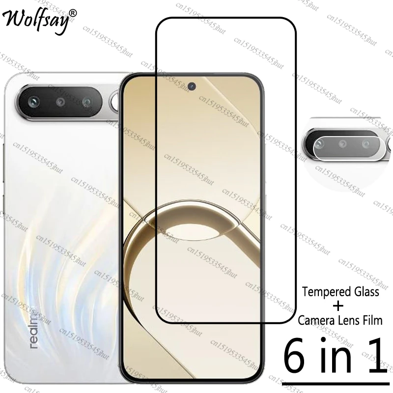 

Защитное стекло Full Cover для Realme 16: защита экрана и камеры, закаленное стекло для Realme 16