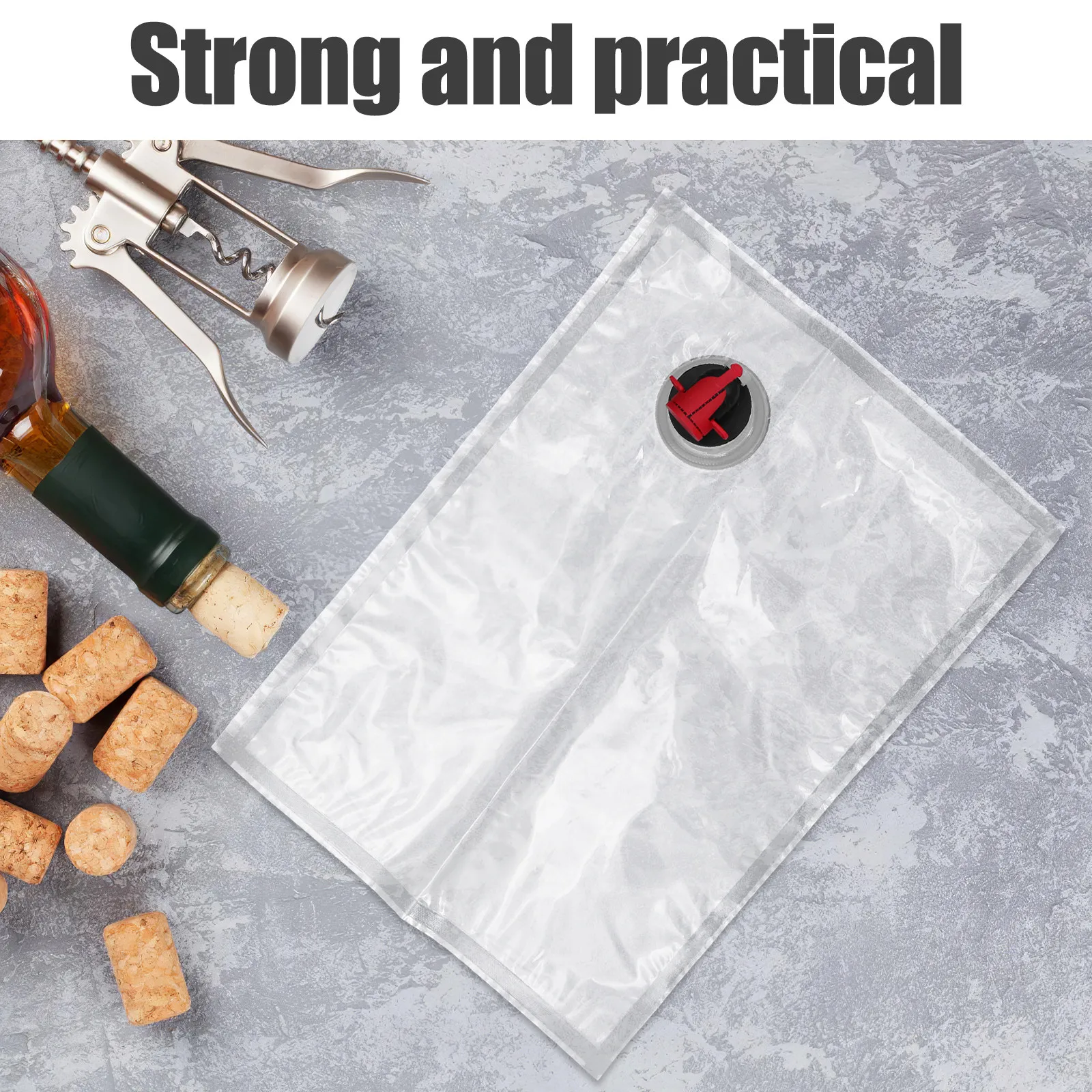 10Pcs Leakproof Wine Purse Refill Bladder Butterfly Valve Reusable Portable 3L Drinking Pouch Travel Camping Beverage Storage