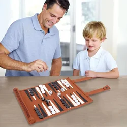 Backgammon Board Game Portable Backgammon Sets for Adults Travel Games Adult Roll Design Children'S Puzzle Game