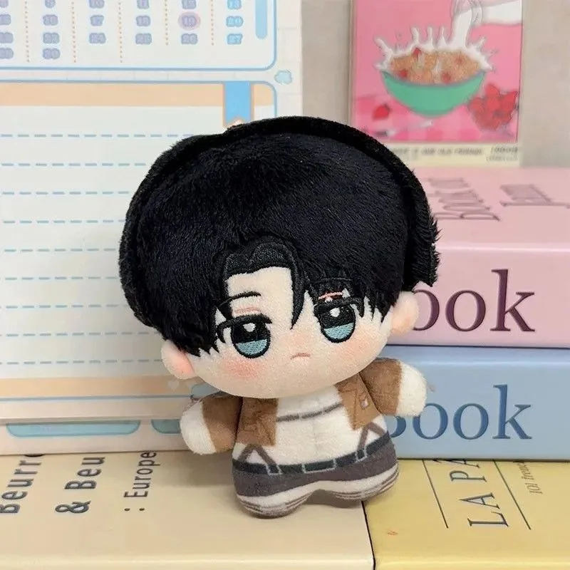 Attack On Titan 10cm Plush Doll Levi Eren Mikasa Hange Cute Stuffed Figure Cartoon Soft Toy Fans Collection Birthday Gift view 5