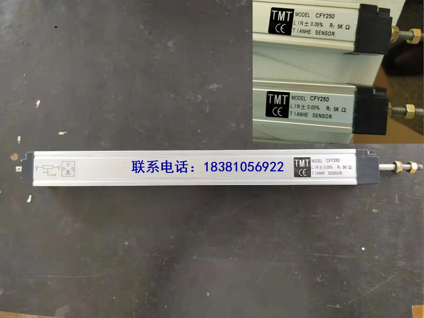 TMT Original Model: CFY-75 100 125 150 175 200 225 Precision Linear Displacement Sensor.