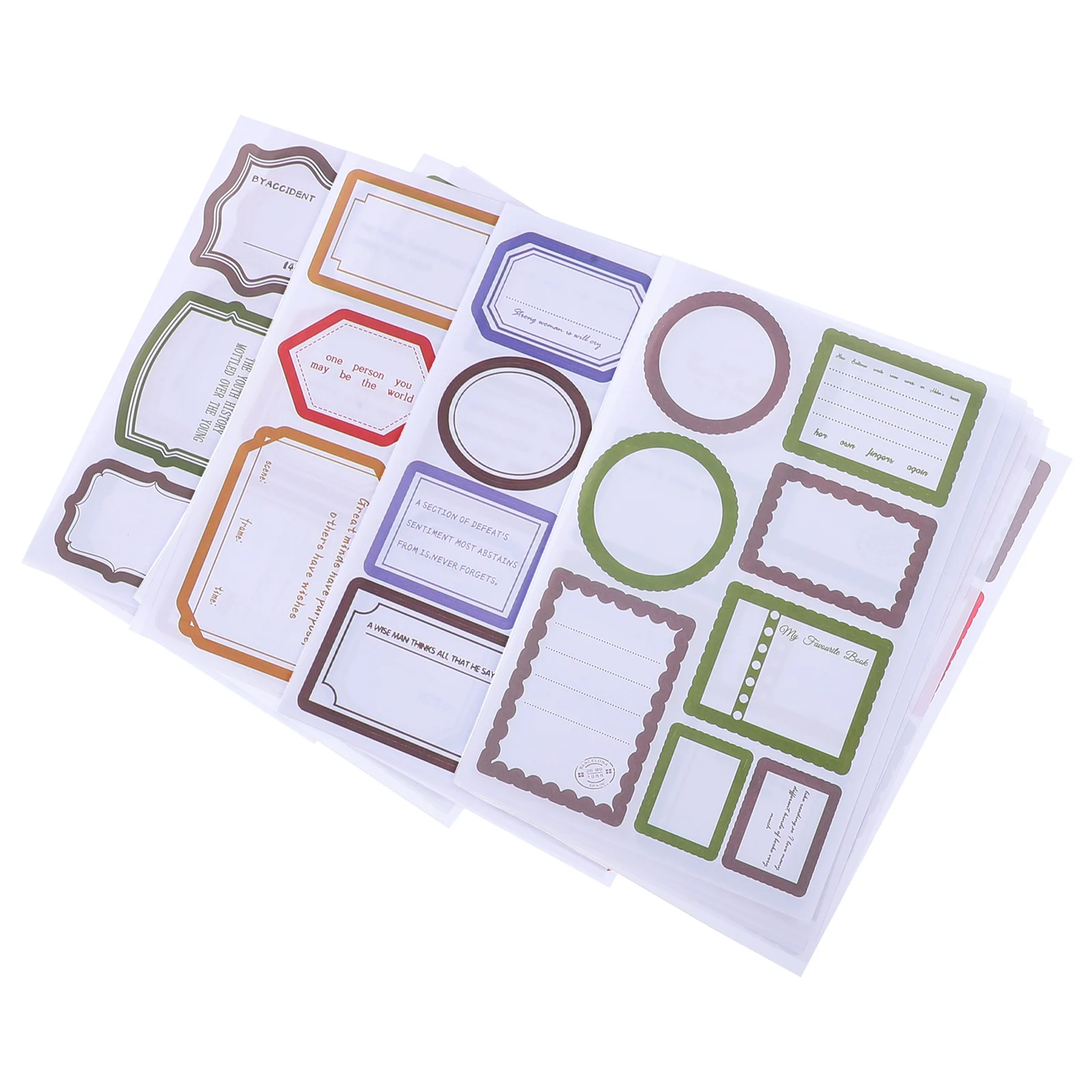 

24 Pcs Handbook Stickers Scrapbook Cute Stationary Funny Office Supplies Journaling Label Artistic Memo Pad Static Electricity