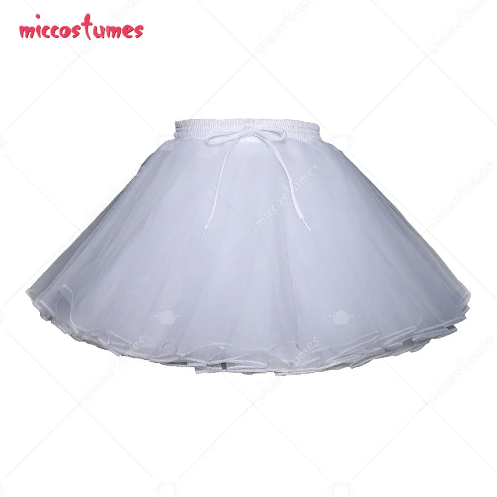 

Women Puffy Layered Petticoat Skirt White Short Tutu Underskirt for Halloween Cosplay Costume