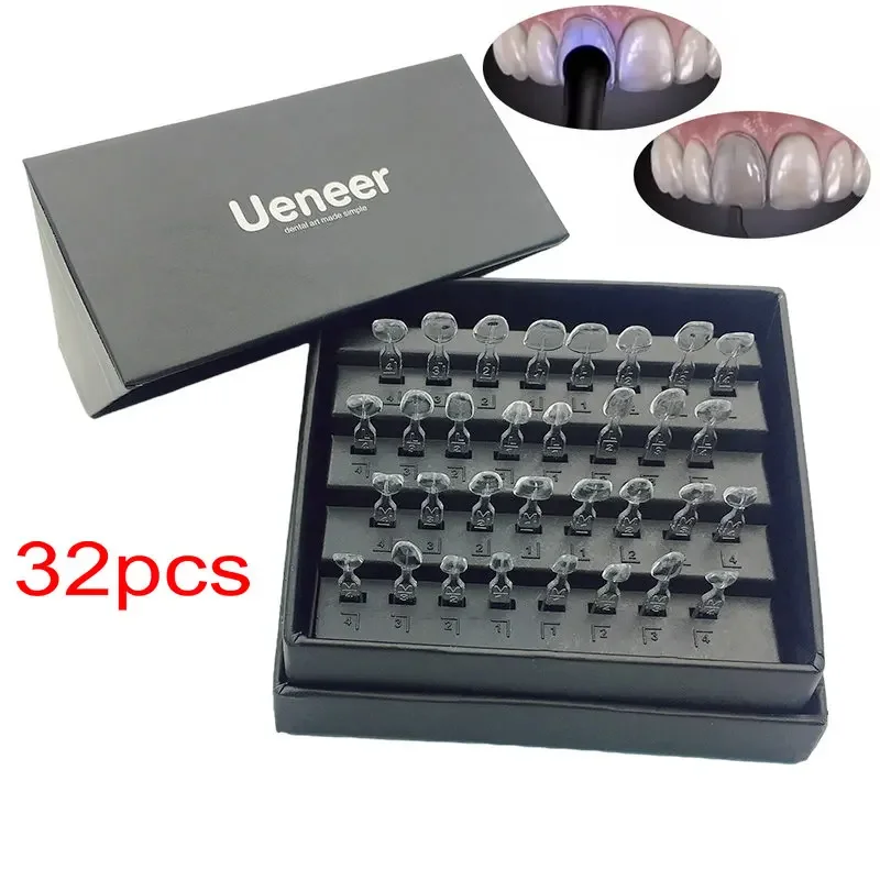 32Pcs/Box Dental Mould Veneers Composite Resin Mold Light Cure Autoclave Fast Quick Anterior Front Teeth Dentist Tools