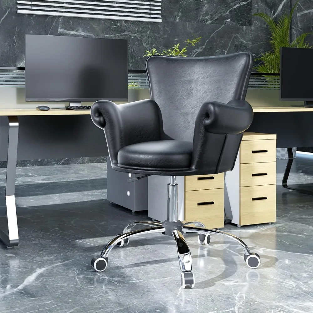 

Vanity Chair Beauty Nail Salon Spa Vanity Seat Adjustable Height Home Office Tufting Desk Chair Bar Stool 360° Swivel