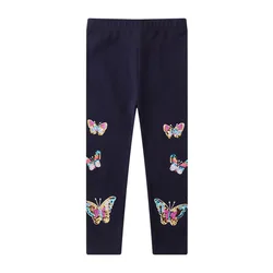 Little maven 2023 New Warm Leggings Clothes Child Girls Sequin Butterfly Leggings Autumn Basic Baby Girls Pants Cotton