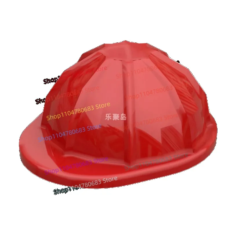 MOC Building Block Compatible Accessories Guarantee Safety Helmet Construction Site Toy Assembly and Assembly.