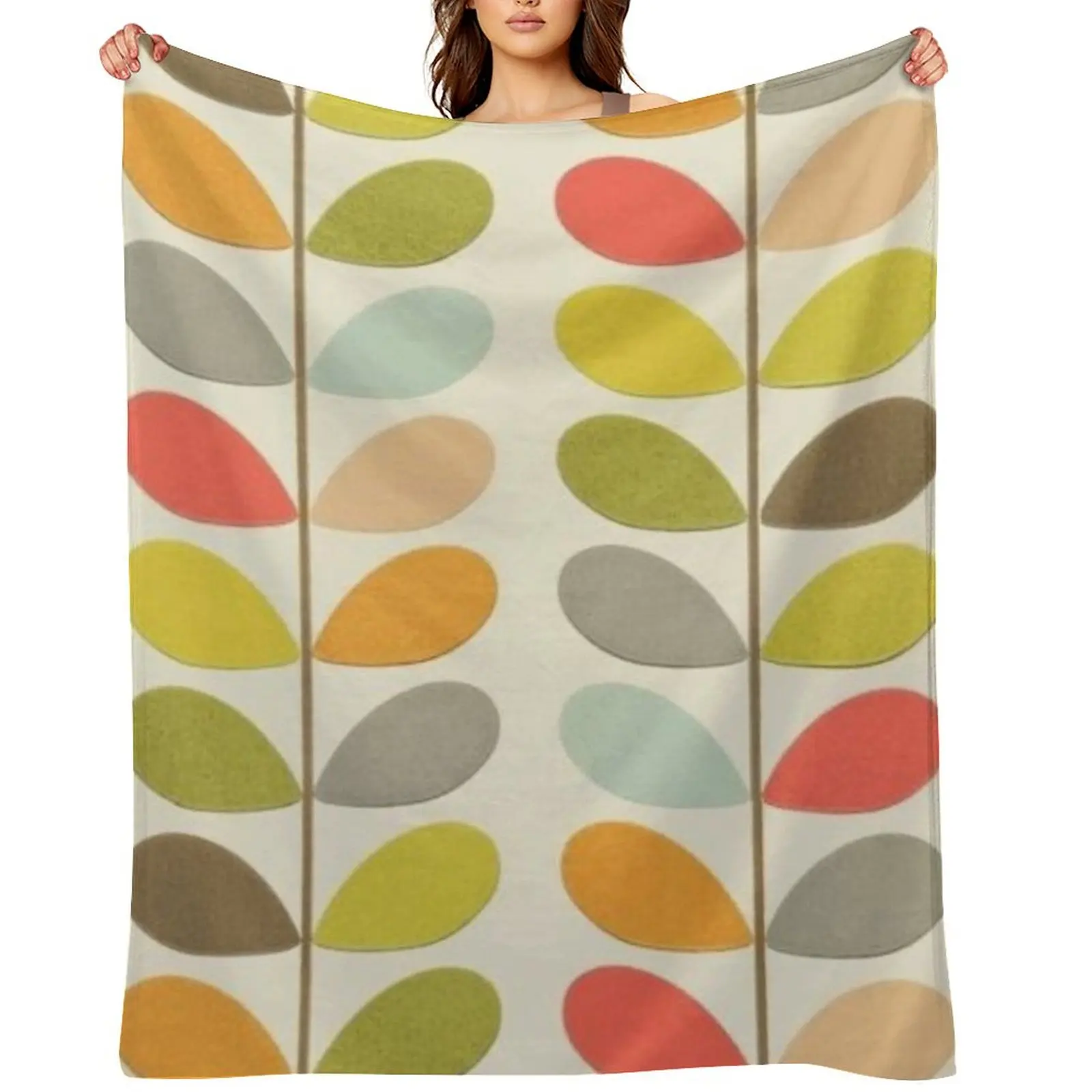 

Orla kiely multi stem comforter Throw Blanket Custom Flannel Decorative Sofa Summer Beddings Blankets