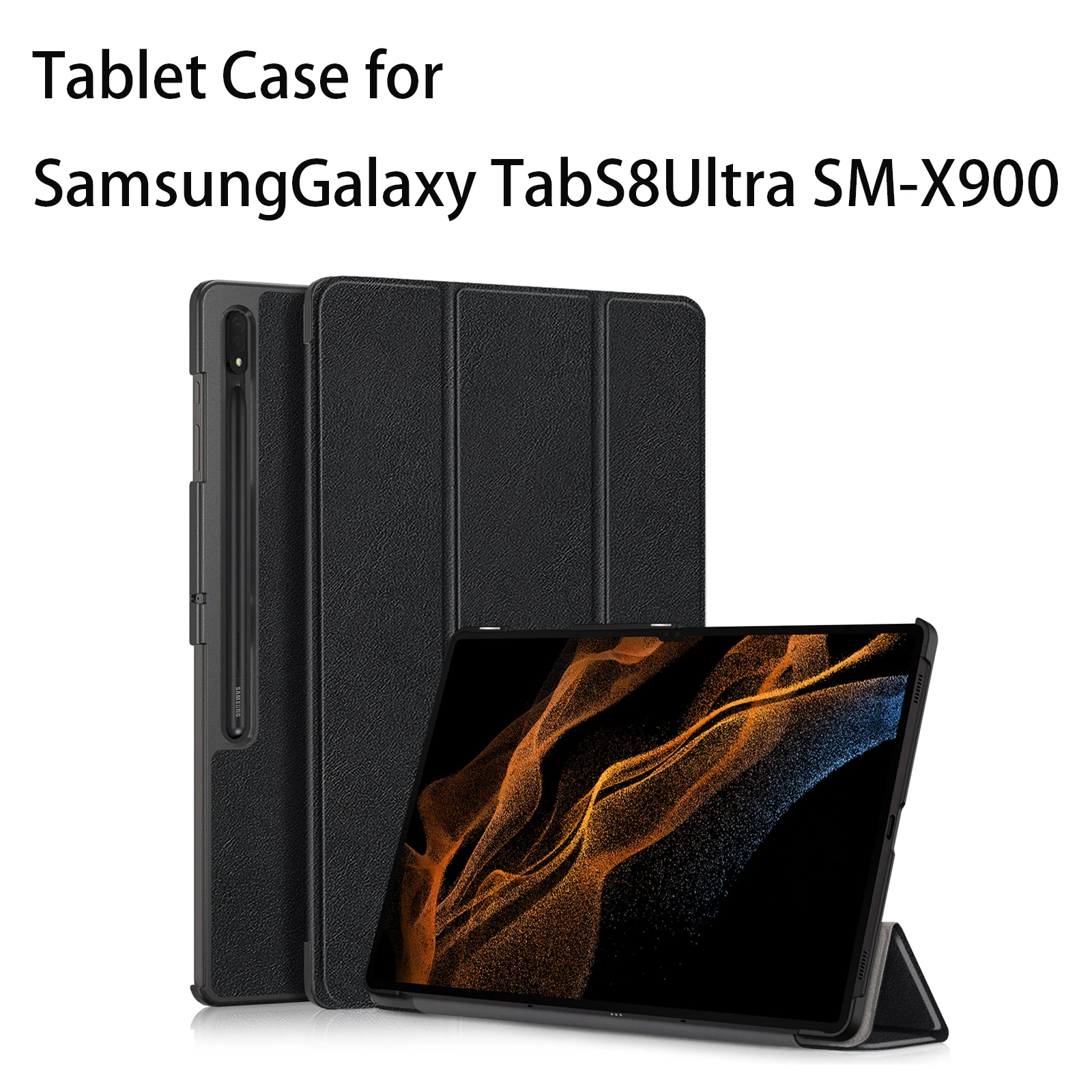 

Tablet Case for SamsungGalaxy TabS8 Ultra SM-X900/906 2022 14.6invh Protective Cover (PU Leather Material,ultra Slim,Shockproof)
