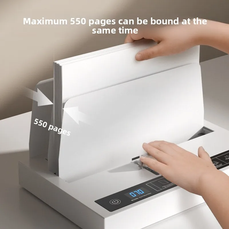 Automatic Hot Melt Glue Binding Machine Small Wireless Thermal Binder for Documents Contracts Tenders Envelopes