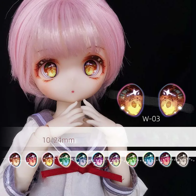 

BJD eyes 10mm-14mm-18mm-22mm doll pressure eyes for 1/8 1/6 1/4 1/3 BJD SD doll eyeballs doll cartoon eyes