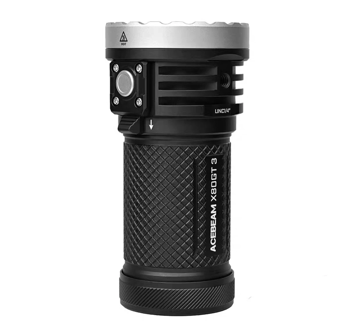 Acebeam X80 GT3 30,000 Lumens 430 Meters 18pcs 24pcs LEDs Flashlight Outdoor Caving Exploration UV Torch light with Side light