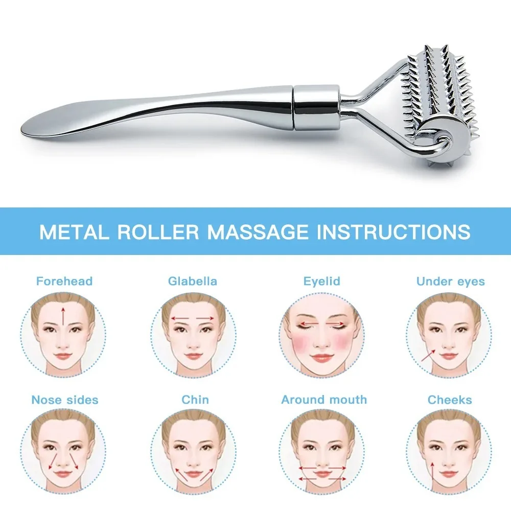 Stainless steel Micro Needle Roller Skin care tool Face Beauty Massage ball Microneedle Roller Roller Manual Massager Facial