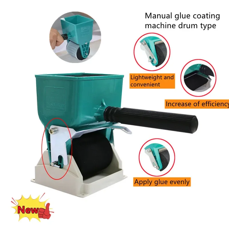 3/6 Inches Manual Coating Machine Woodworking PVC Glue Coating Leather Tools Portable Rolling Latex Universal Adhesive DIY NEW