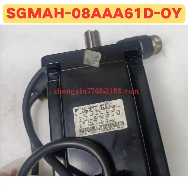 Used Servo Motor SGMAH-08AAA61D-OY SGMAH 08AAA61D OY Normal Function Tested OK
