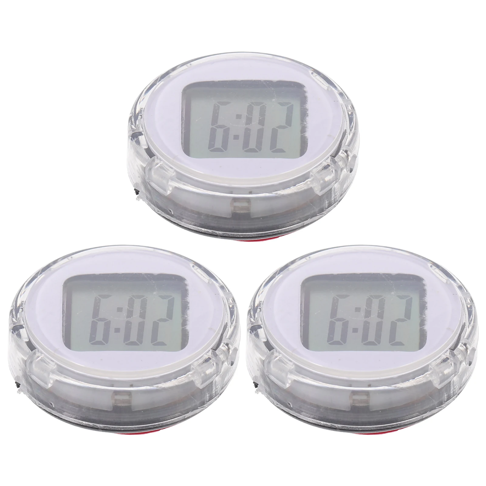 

3pcs Electronic Clock Accessories Mini Motorcycle Dash Waterproof Car Clocks for ABS Durable Accurate Time Display
