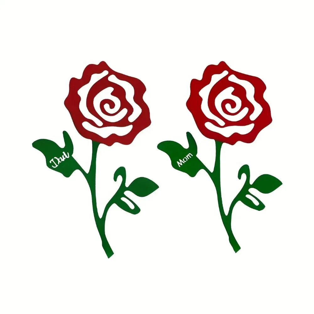 CIFBUY Rustic Aluminum Wall Art Memorial Flowers Silhouette Waterproof Durable Metal Sculpture for Living Room Bedroom Home