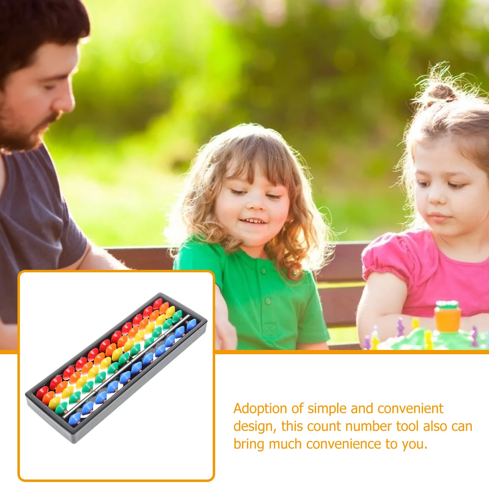 

Plastic 9-Row Colorful Abacus 5 Beads Per Row Math Learning Mental Arithmetic Educational Counting Desktop Tool for Kids