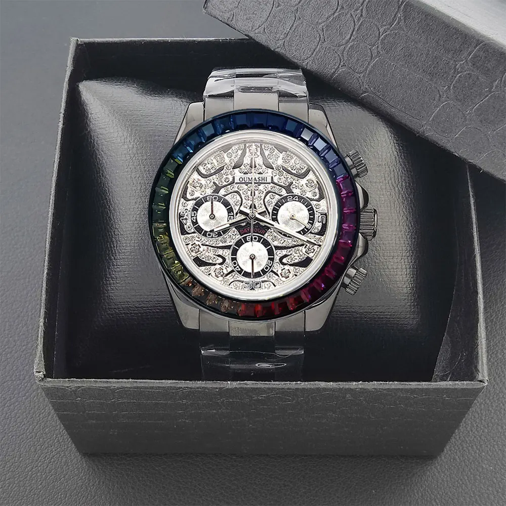 Zegarki VK63 39.3mm Luksusowy Zegarek Męski Chronograf Nowy CZARNY zegarek Biznesowy Zegarek Męski Chronograf VK63 Wodoodporny 10ATM