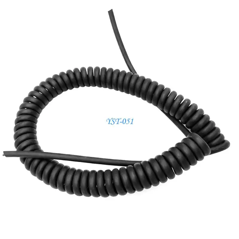

E15A 4 Cores 18AWG Coppers Coiled Cord Flexible Length Adjustment 4ft To 20ft Retractable Spring Cable Power Extension Cord