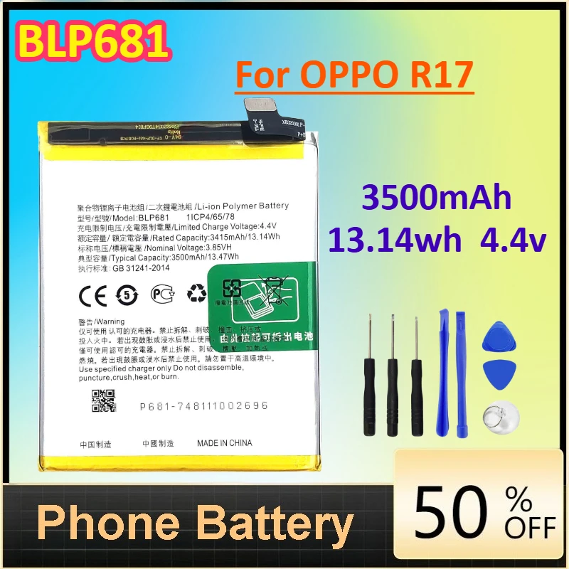 

BLP681 3500mAh for OPPO R17 Replacement Phone Battery+Free Tools