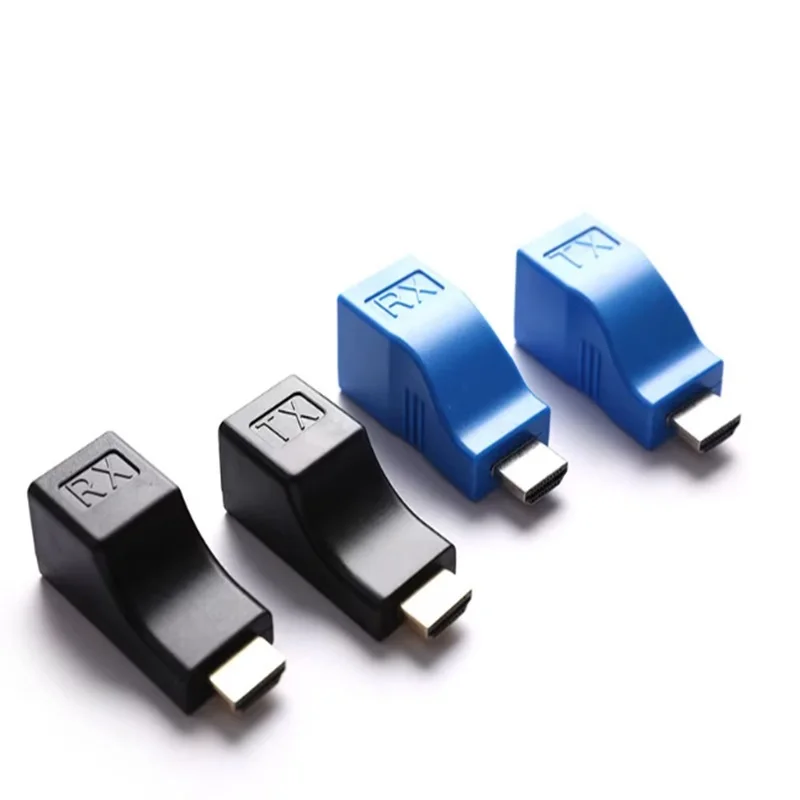 1 Pair HDMI to RJ45 Adapter Converter Extender RJ45 Ports Network 30M to RJ45 Over CAT5e / 6 UTP LAN Extender Cable Adapters