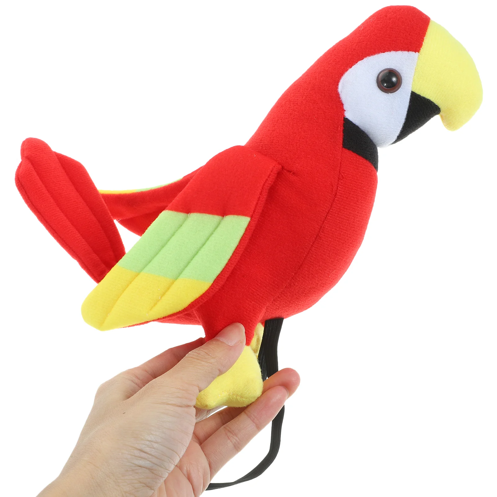 Stuff สัตว์โจรสลัด Parrot จําลองเครื่องประดับตุ๊กตาประดิษฐ์ของเล่นขนาดเล็กไหล่นกสีแดงตุ๊กตาเด็ก