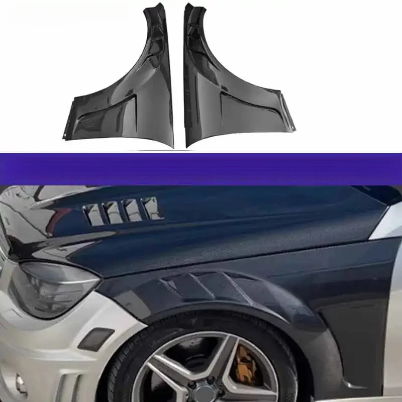 High Quality Carbon Fiber Replacement Fender Fit For W204 C43 C63 C Class Retrofit Body Kit Exterior Modification Parts