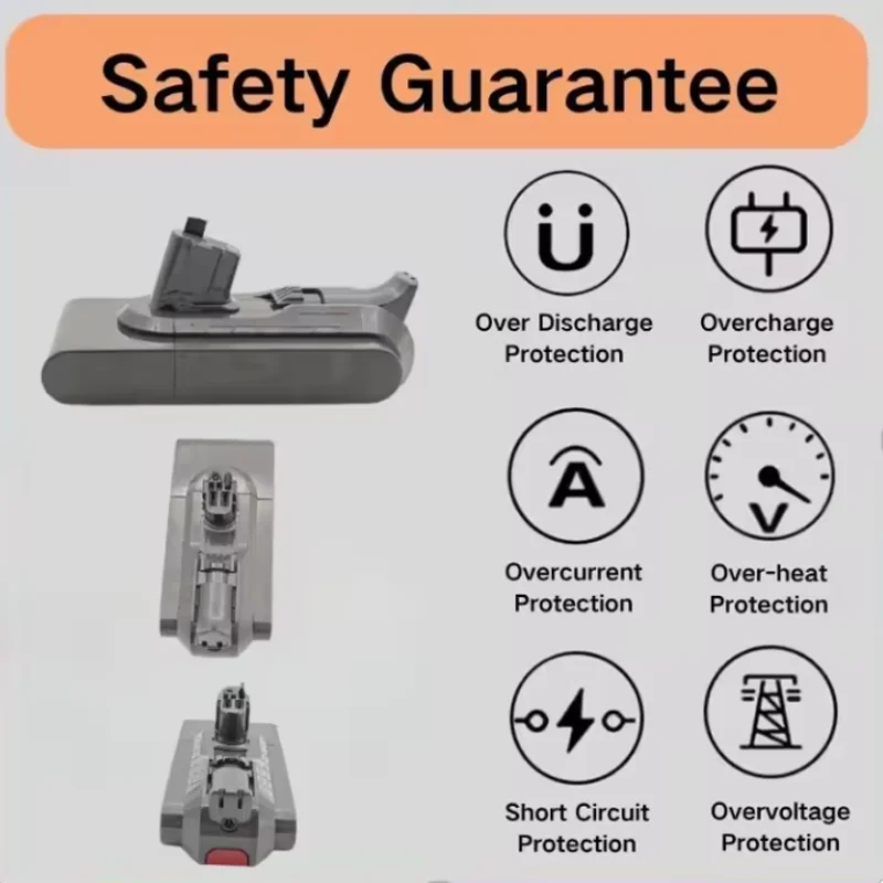 

for Dyson V8 Absolute Fluffy 4000mAh/6000mAh/8000mAh 21.6V for Dyson V8 Rechargeable Battery Handheld Vacuum Cleaner Sweeper