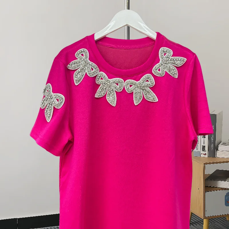 

Summer Korean Dongdaemun New Design Short Sleeve Women's Simple Round Neck Pullover T-Shirt Top