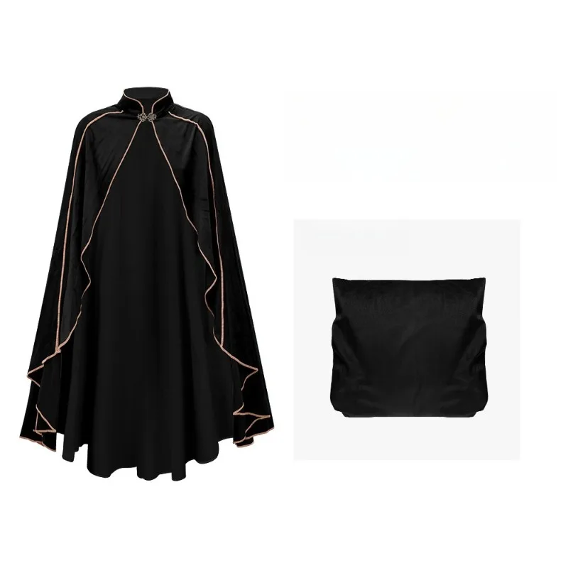 1pc Medieval Suede Hooded Cloak Vintage Halloween Cosplay Cape Stage Masquerade Performance Role Play Costume Supplies