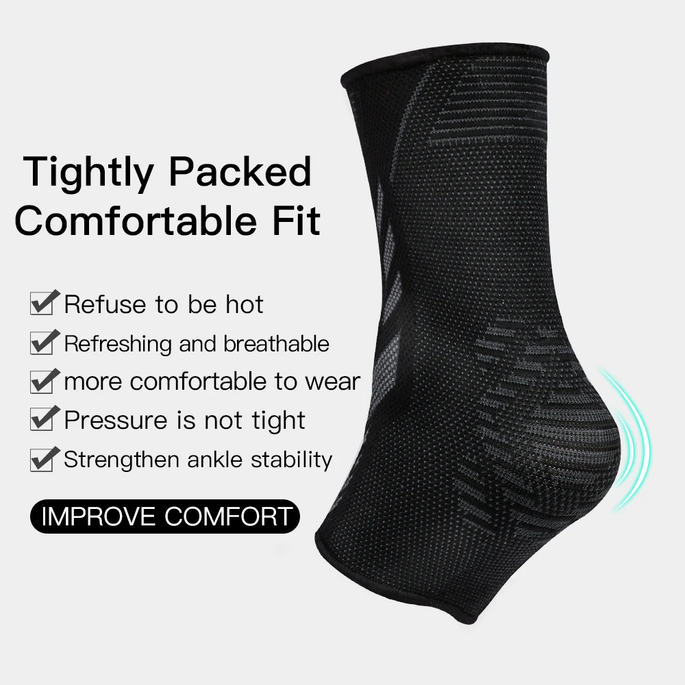 Vilico 1Pc Compression Nylon Knitting Ankle Brace Protector Football Basketball Ankle Support Protective Tobillera Deportiva