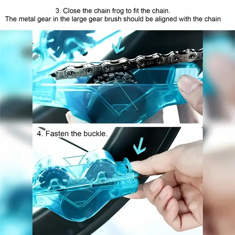 

A51Q-Bicycle Chain Cleaning Kit With Bike Chain Brush, For Cycling Chain Cleaner Kit For Cycling Enthusiasts, Riders