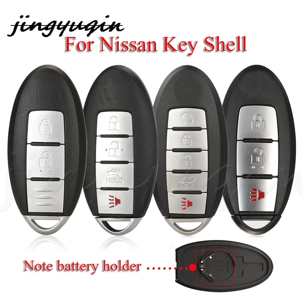 jingyuqin 10pcs Car Remote Key Shell for Nissan Cube Juke Versa Note X-Trail Qashaqai Sunny Juke Altima TIIDA Murano Maxima Old