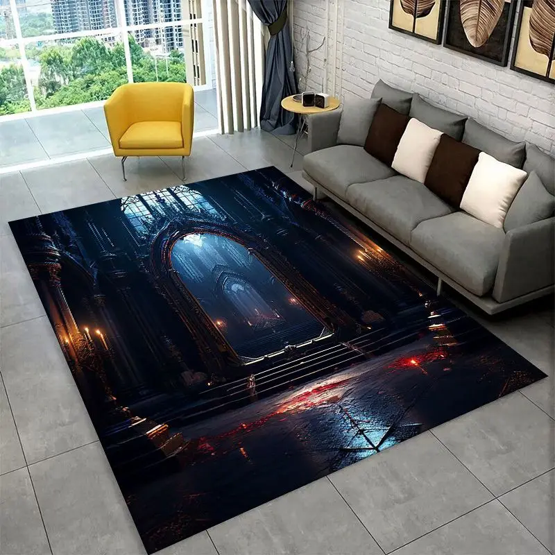 Gothic Magic Gate Door Miracle Large Area Rug Non-slip Durable Carpet for Bedroom Living Room Sofa Doormat Home Decor Floor Mat