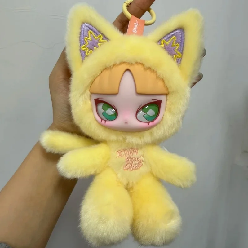 جديد حقيقي INNS Cat Inn Your Chat Series صندوق أعمى منفوش Kawaii أفخم دمية على ظهره قلادة تحصيل لعبة مفاجأة هدية