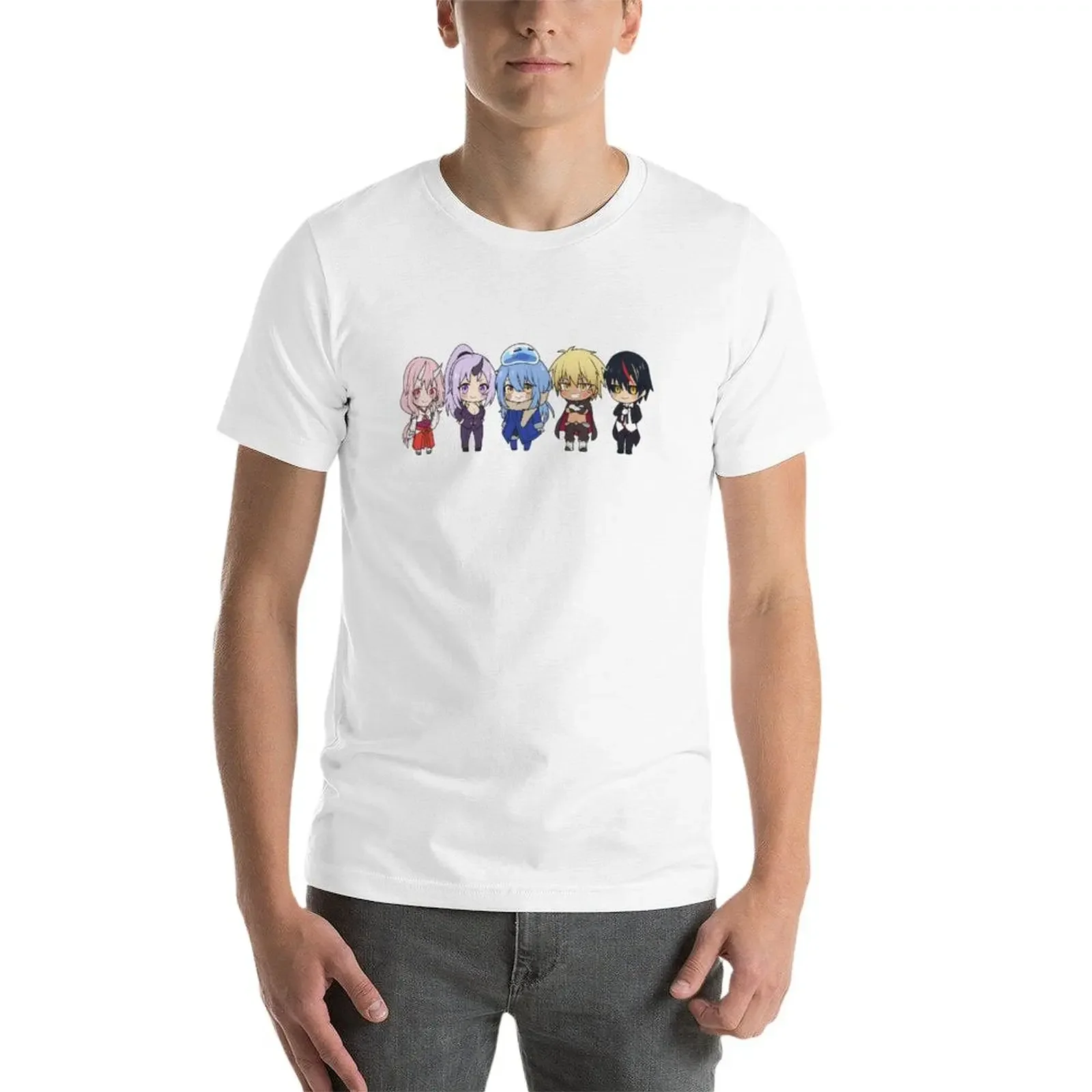 Shuna Shion Rimuru Veldora Diablo Chibis T-Shirt plain oversized new edition Men's t shirts
