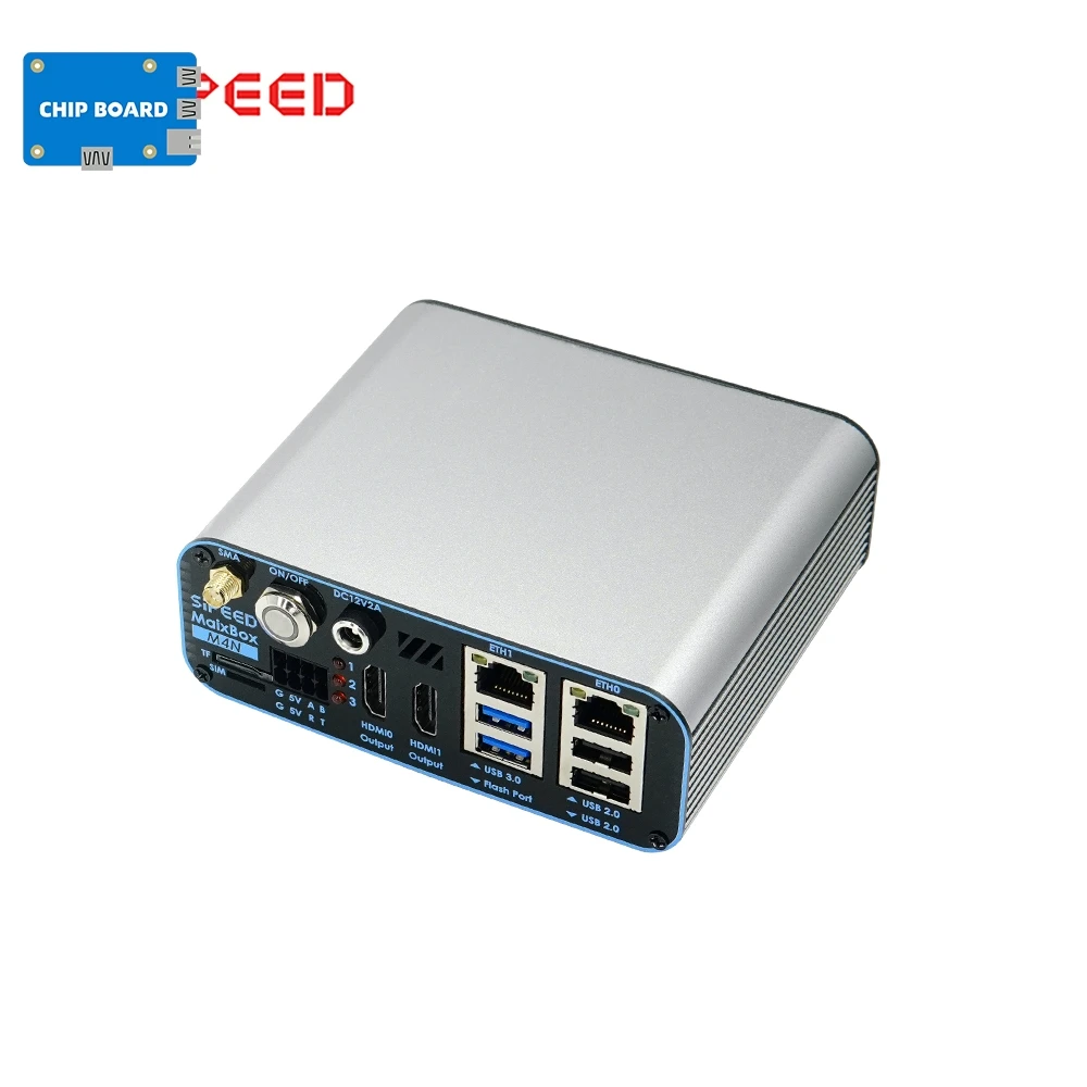 

Док-станция Sipeed M4N AXera-Pi Pro AX650N, 43,2 т, 32-канальный, 8K H265, двойной гигабитный SATA AIBOX Edge Computing NVR