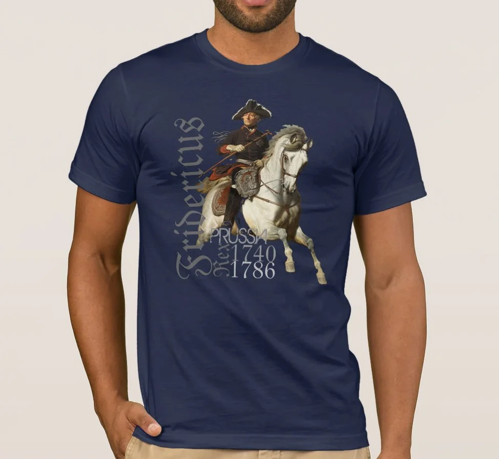 Frederick The Great, King of Prussia T-Shirt Short Sleeve Casual 100% Cotton O-Neck Summer Mens T-shirt Size S-3XL