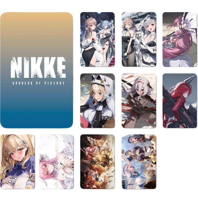 NIKKE Card Sticker NIKKE The Goddess of Victory Doro Modernia Red Hood DIY Anime Game Characters Collection Crystal Card Sticker