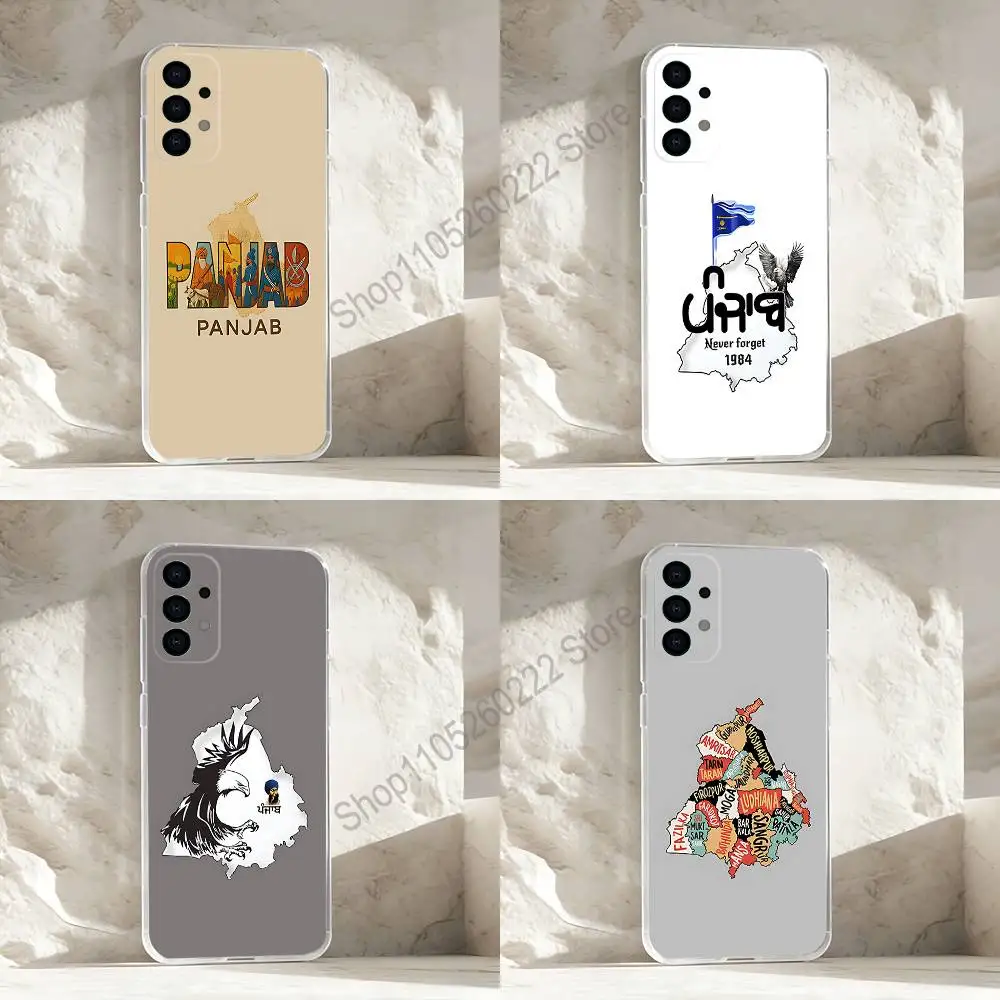 

Design P-Punjab Map Phone Case For Samsung S24,S25,S30,S23,S21,S22,S20,S10,5G,FE,lite,PIus,Ultra Clear Transparent Cover