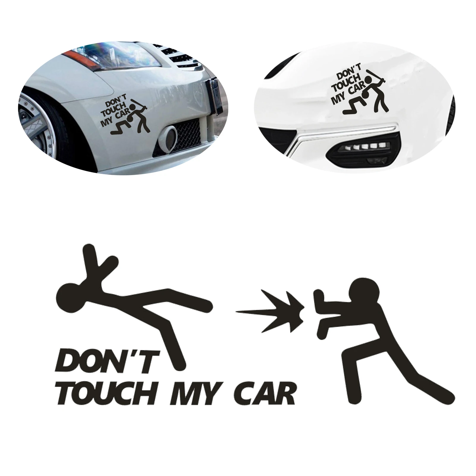 Funny Car Sticker Dont Touch My Car Decals Stickers Creative Auto Decal Exterior Decoration Car Window Accessories - view 3